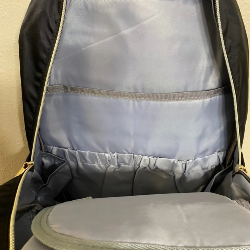 NWT Diaper Bag Backpack Black and Gold